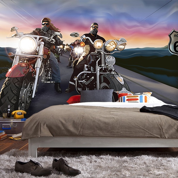 Wall Murals: Bikers Route 66