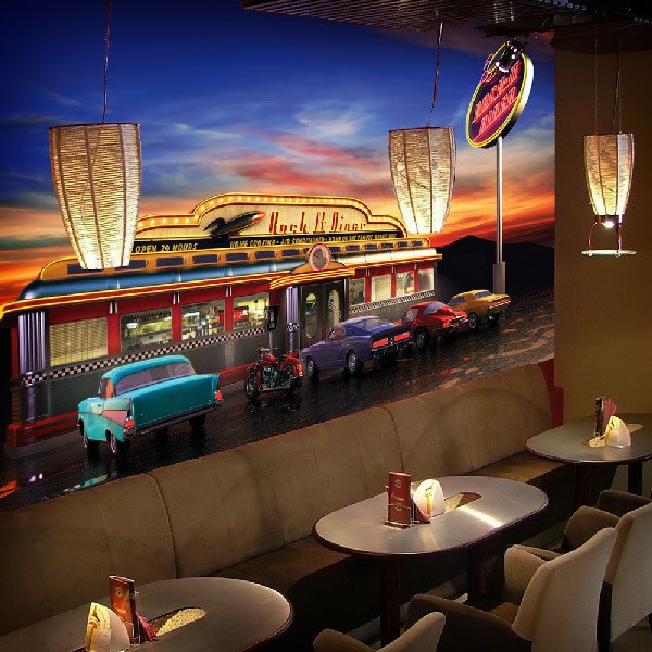 Wall Murals: Rock It Diner Cafe 0