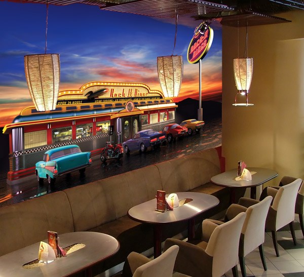 Wall Murals: Rock It Diner Cafe
