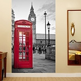 Wall Murals: London telephone booth 3