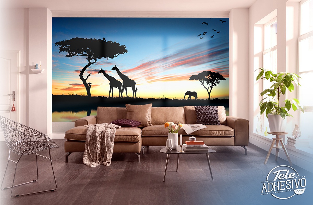 Wall Murals: African sunset