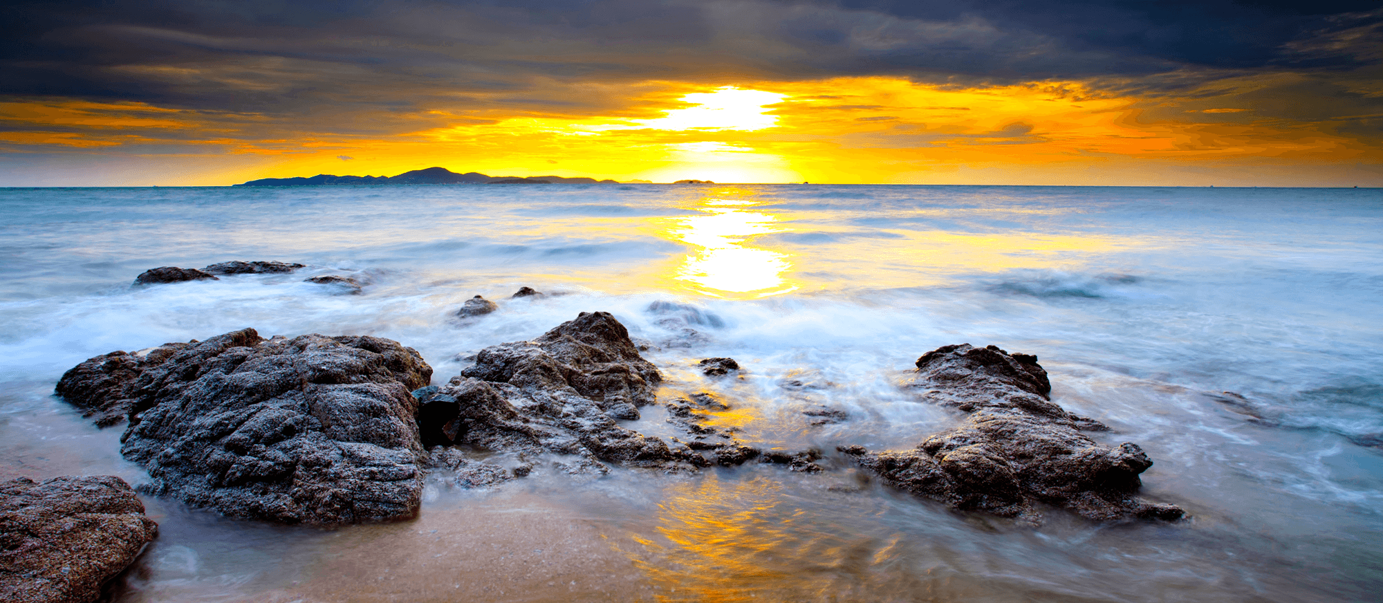 Wall Murals: Rocks at Sunset
