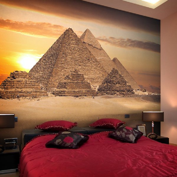 Wall Murals: Pyramids of Giza at sunrise 0
