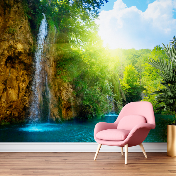 Wall Murals: Waterfall in the forest 0