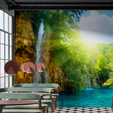 Wall Murals: Waterfall in the forest 3