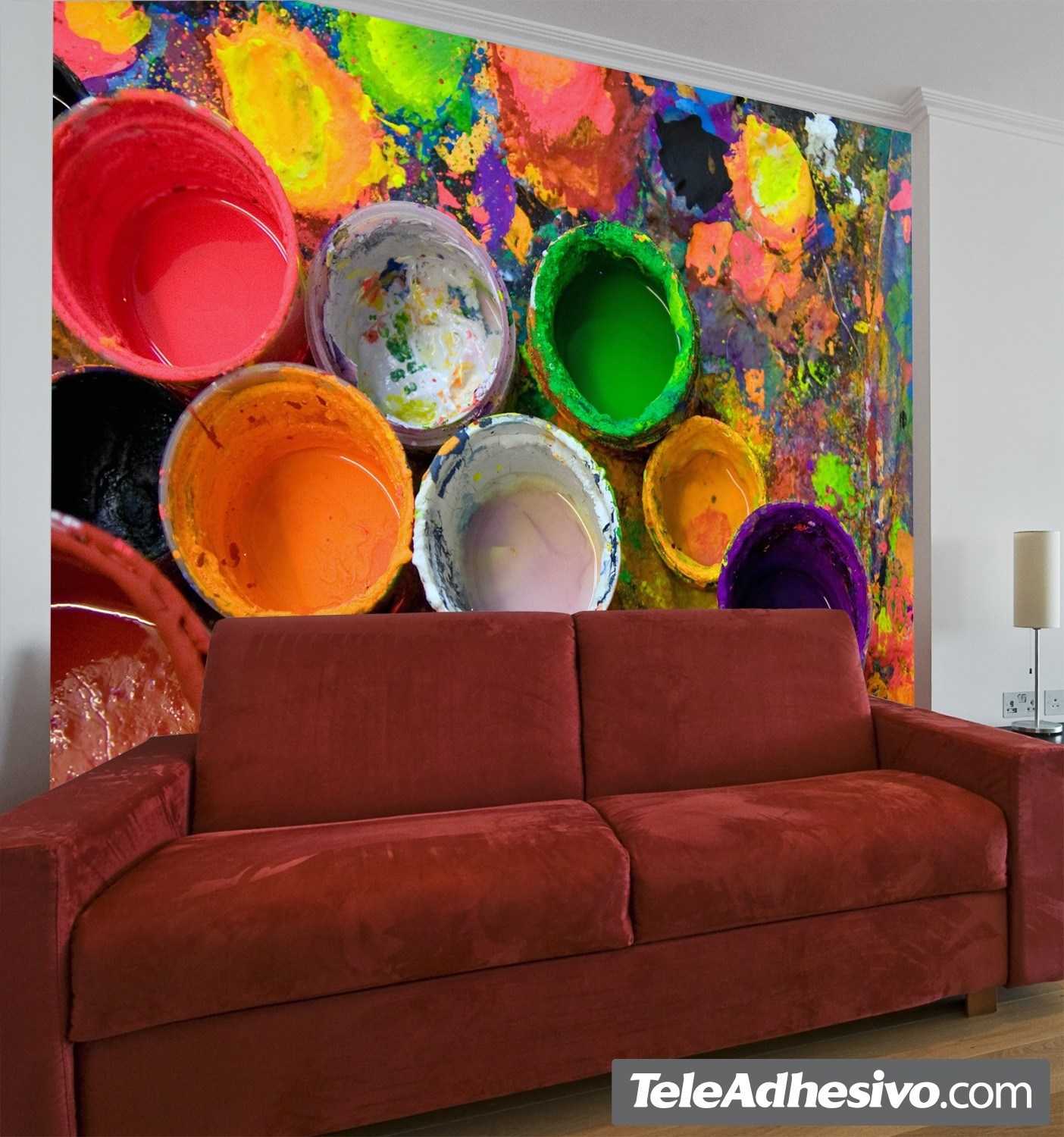 Wall Murals: Paint cans