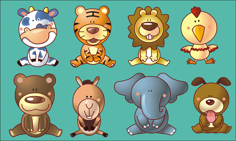 Stickers for Kids: Friendly animals