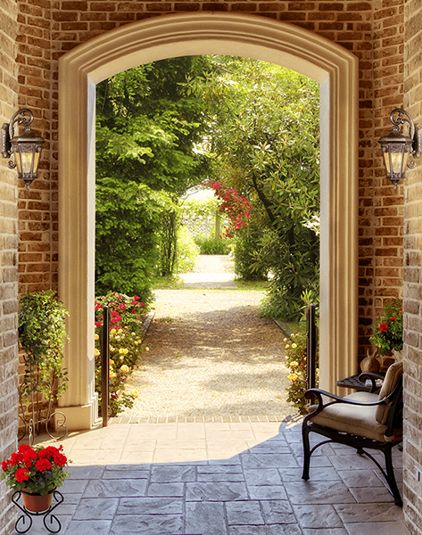 Wall Murals: Access to the garden