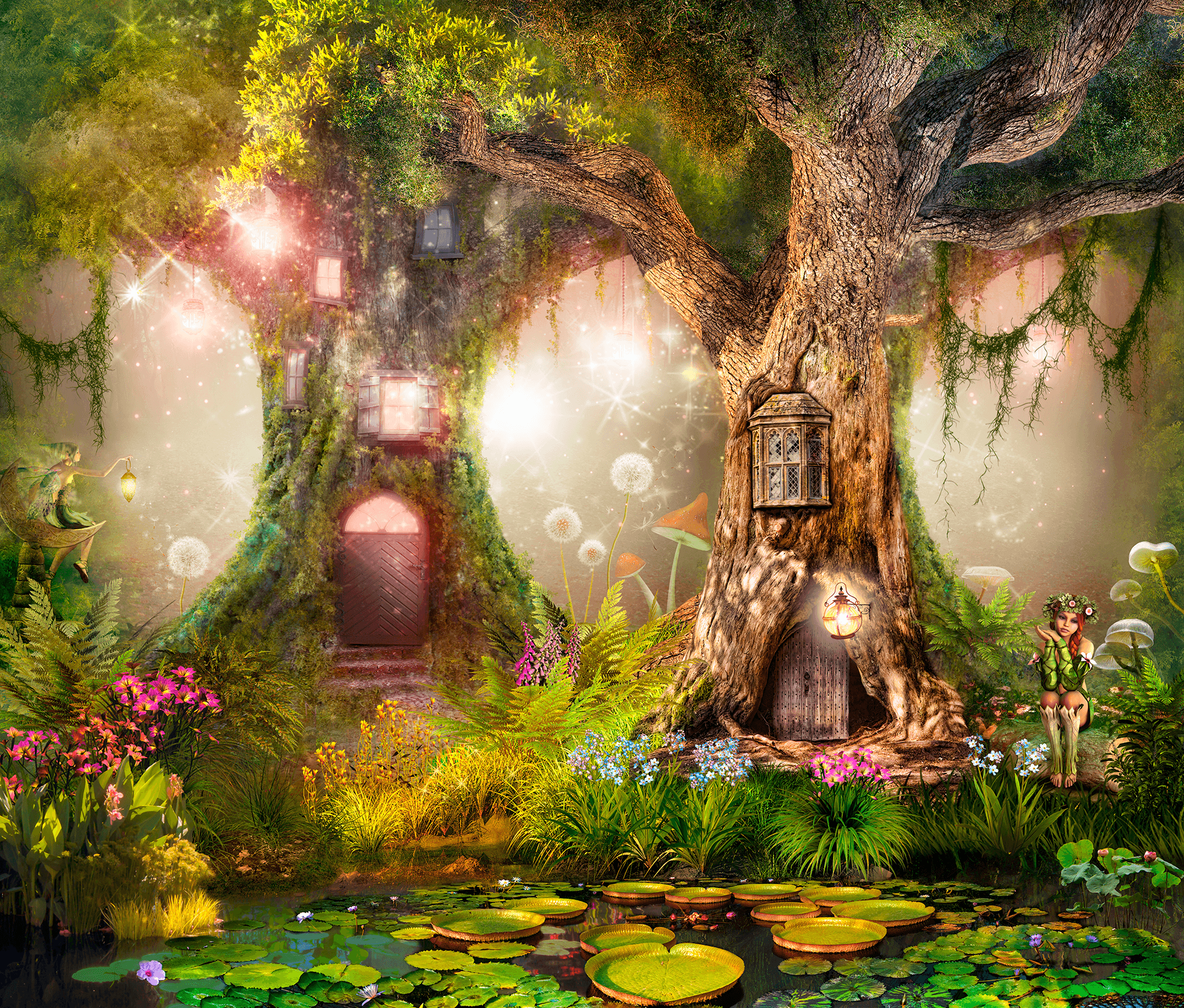 Wall Murals: Tree Houses of the Fairies