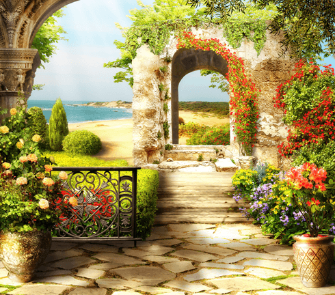 Wall Murals: The garden of the beach
