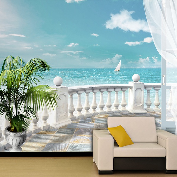 Wall Murals: Terrace to the sea 0