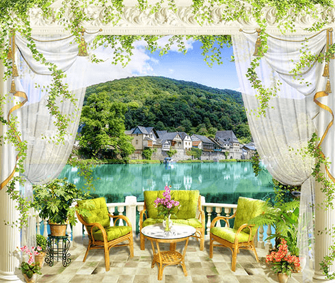 Wall Murals: The Lake terrace