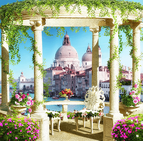 Wall Murals: Santa Maria Salute in Venice terrace