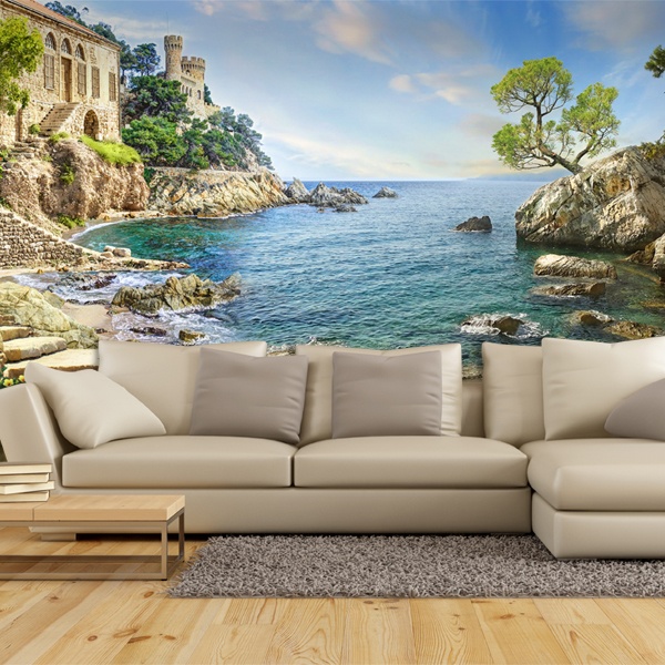 Wall Murals: Village by the sea 0
