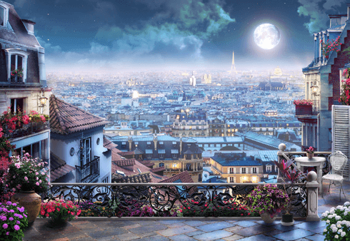Wall Murals: Great terrace in Paris