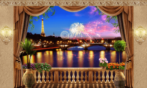 Wall Murals: Parisian night