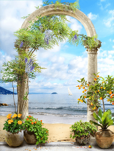 Wall Murals: Corinthian Arch on the beach