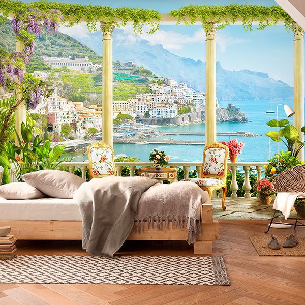Wall Murals: Terrace to the coastal village
