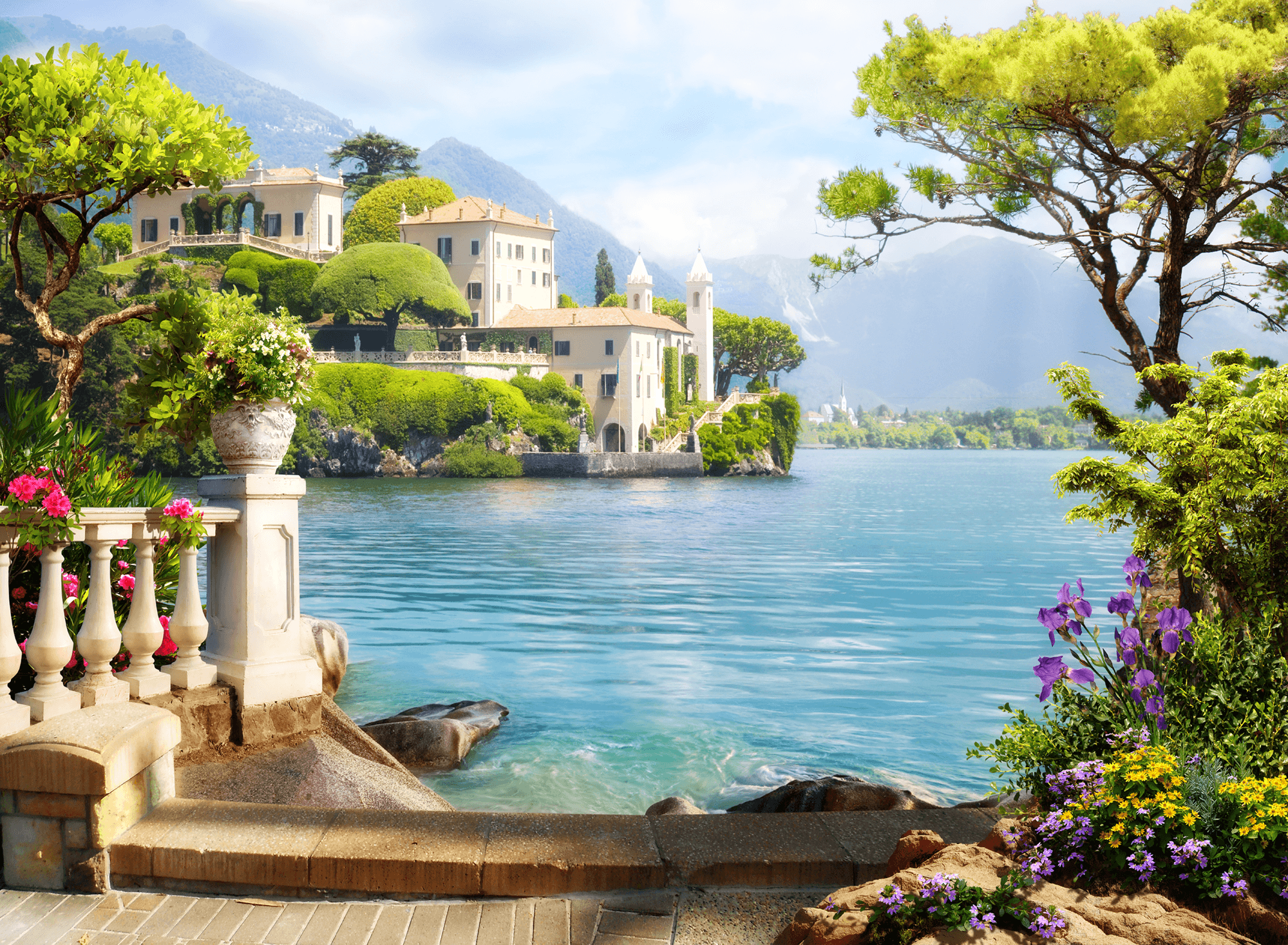 Wall Murals: Resort on the lake