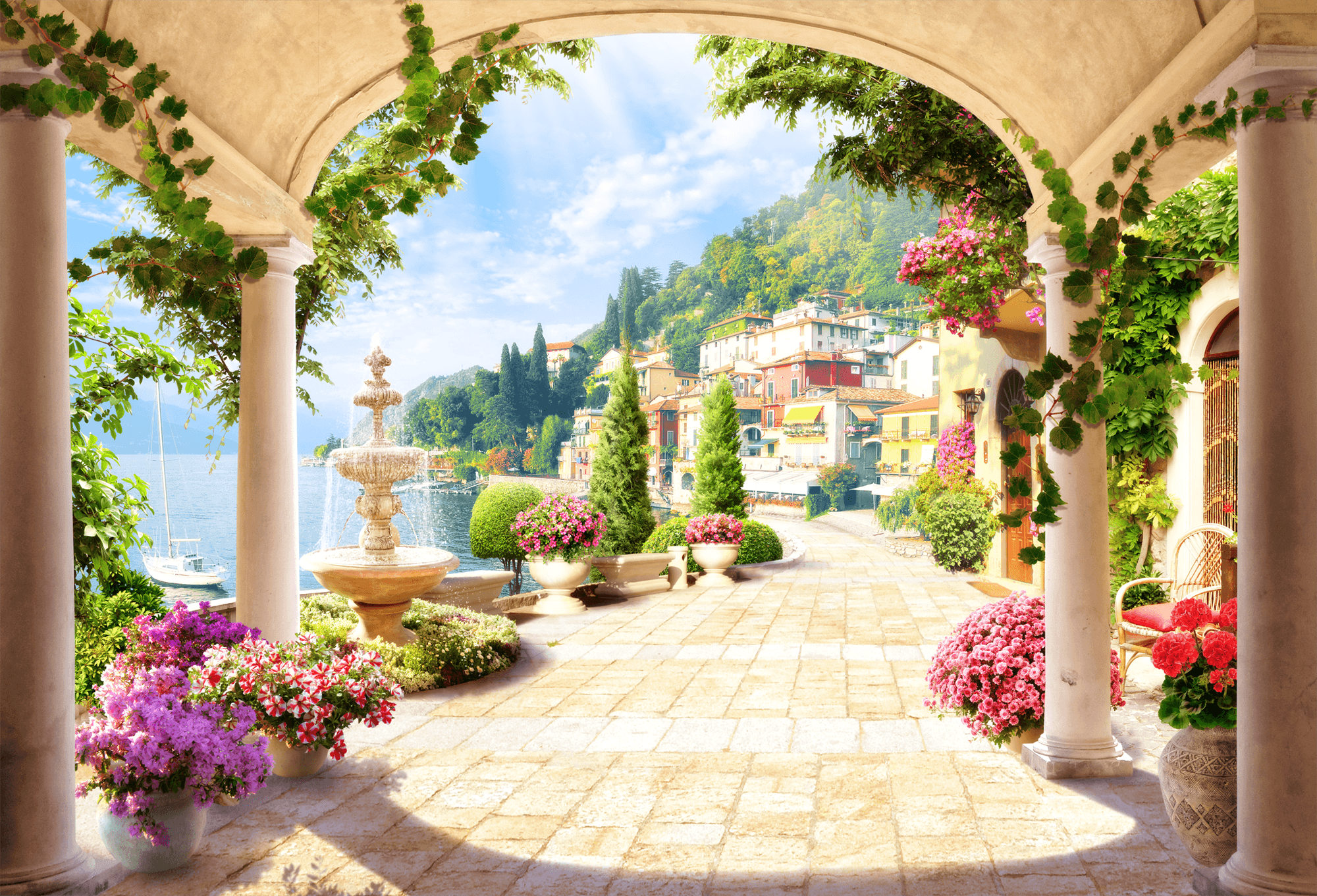 Wall Murals: Charming promenade