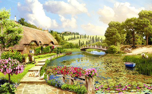 Wall Murals: Country paradise