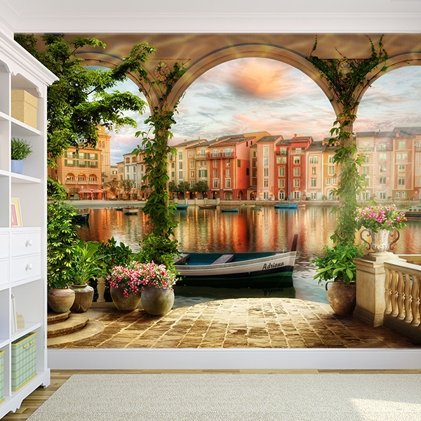 Wall Murals: Porch in the canals of Venice 0