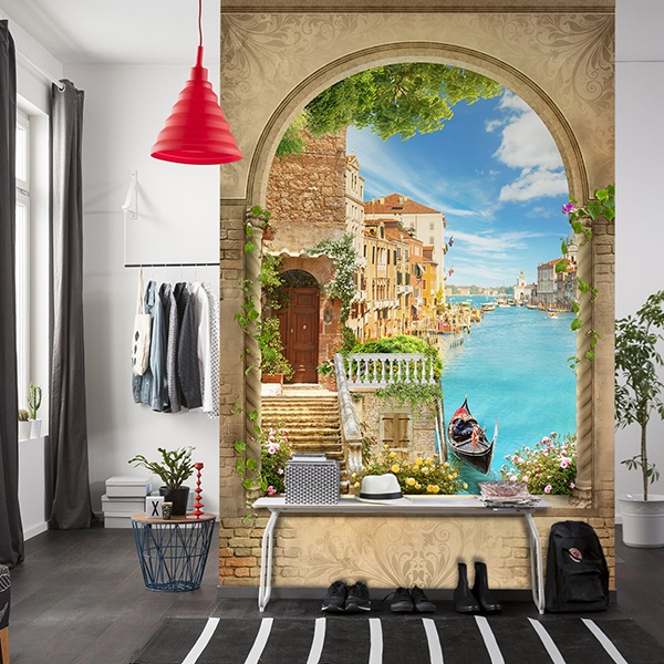 Wall Murals: Window in the Venice canal