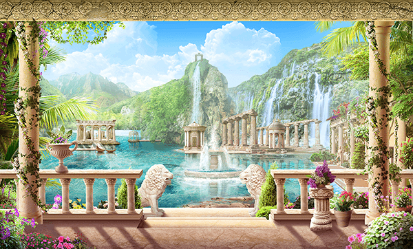Wall Murals: Courtyard of the lions