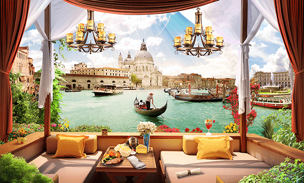 Wall Murals: The terrace of Venice