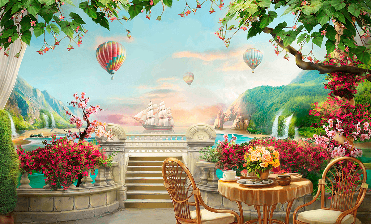 Wall Murals: Lake of the globes