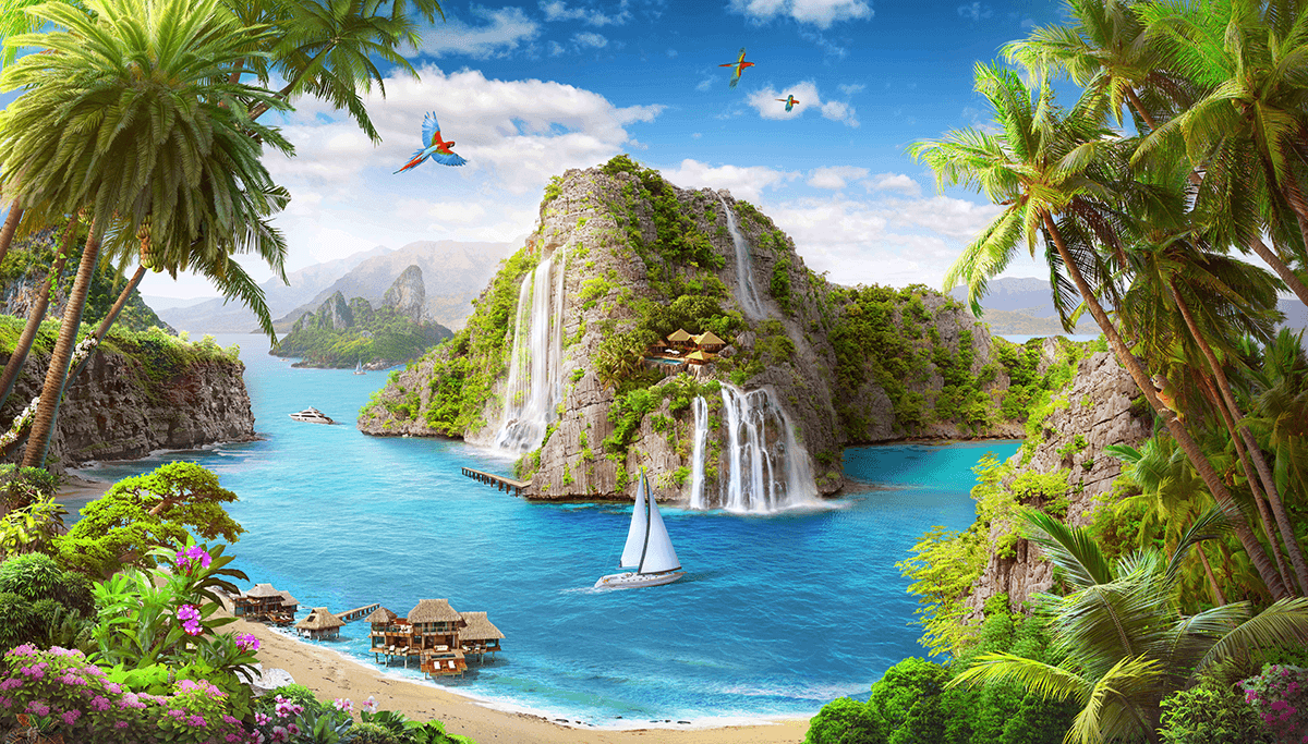 Wall Murals: Polynesia island