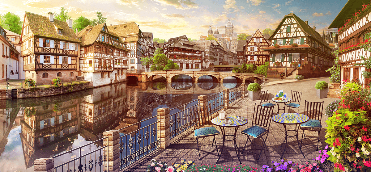 Wall Murals: Night stand Strasbourg
