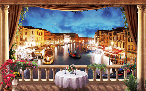 Wall Murals: Venetian balcony