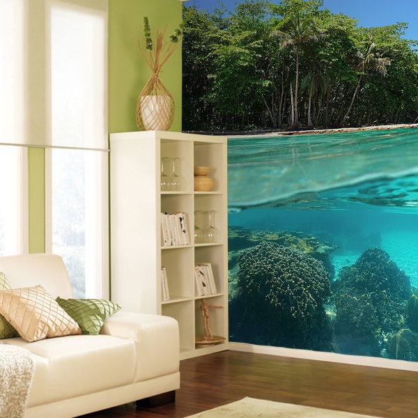 Wall Murals: Crystal clear waters of the sea