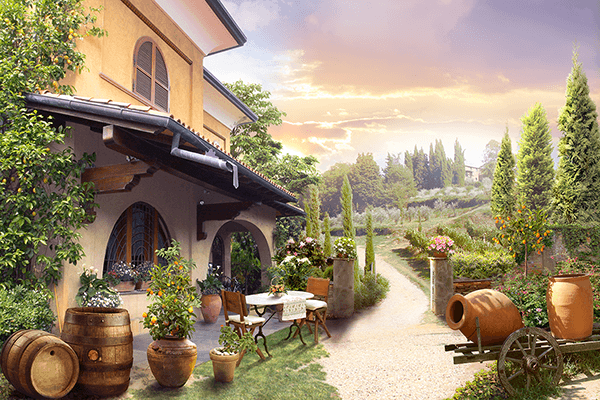 Wall Murals: Winery in Tuscany