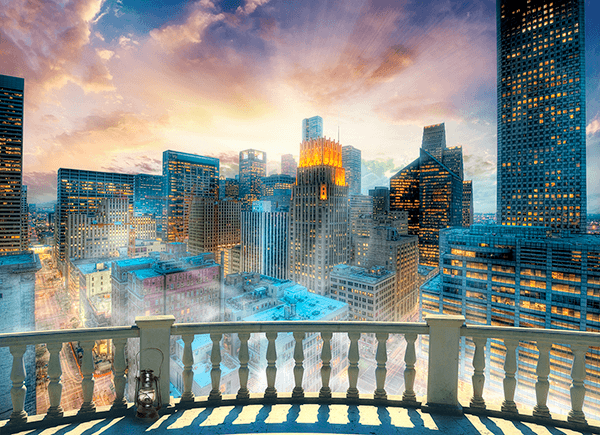 Wall Murals: Balcony in Manhattan