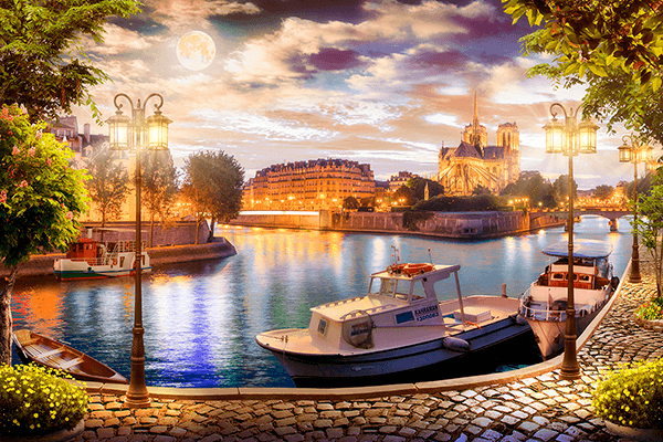 Wall Murals: Island of the Cathedral of Notre Dame