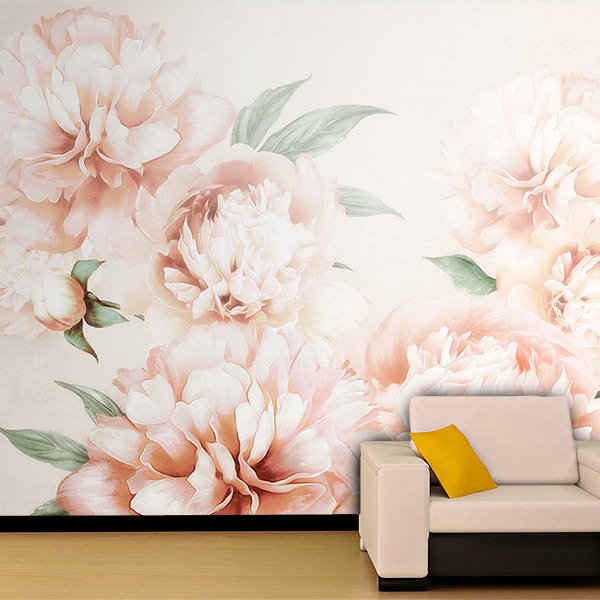 Wall Murals: Pastel Flowers 0