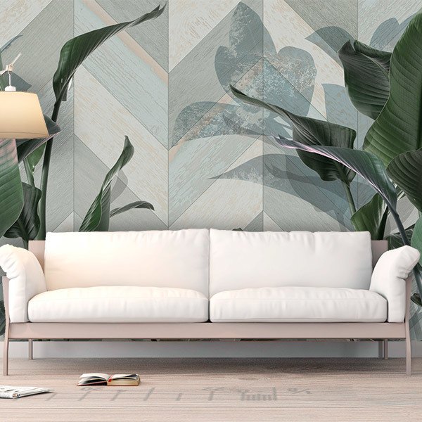 Wall Murals: Collage of Leaves