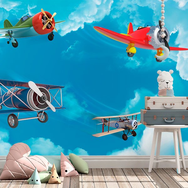 Wall Murals: Coloured Planes 0