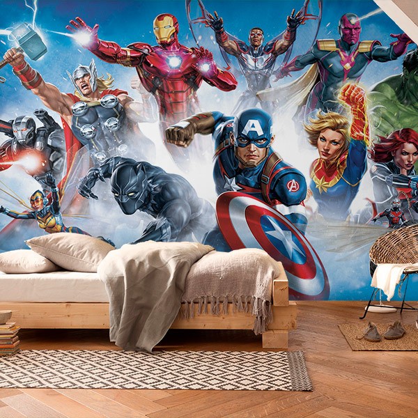 Wall Murals: Avengers on the Attack 0