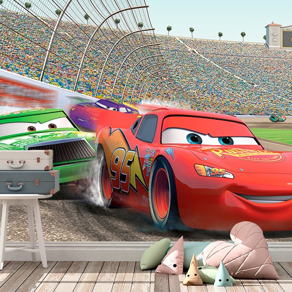 Wall Murals: Lightning McQueen at the Piston Cup
