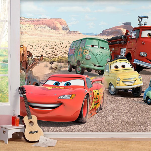 Wall Mural Lightning McQueen and Friends at Radiator Springs |  