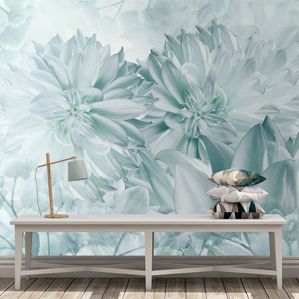 Wall Murals: Flores Turquesa Collage 0