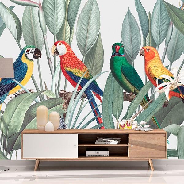 Wall Murals: Tropical Parrots 0