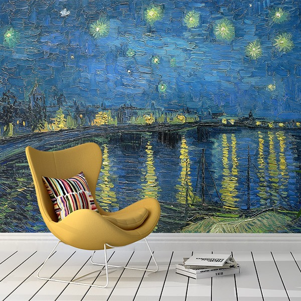 Wall Murals: Starry night over the Rhône 0