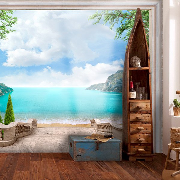 Wall Murals: Stairs to the Beach 0