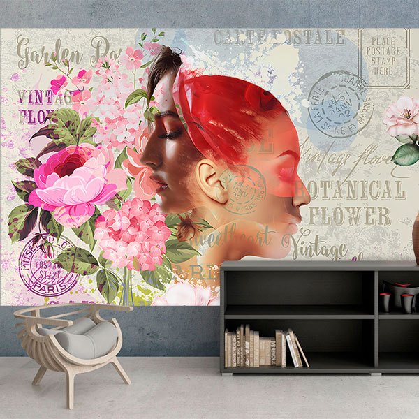 Wall Murals: Botanical collage