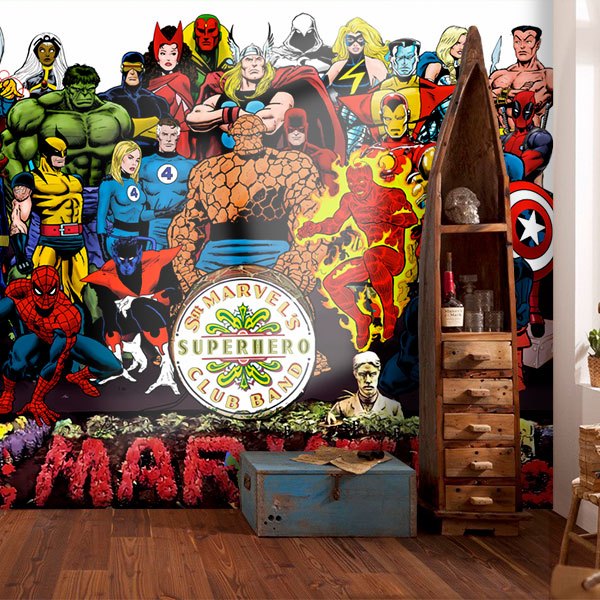 Wall Murals: Marvel superhero club band 0