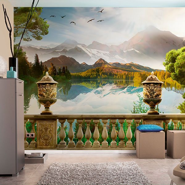 Wall Murals: Mountains and lake 0